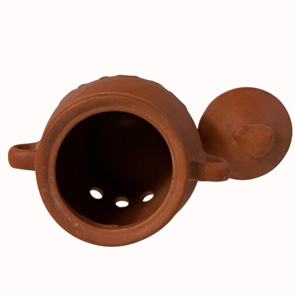 Garlic Keeper Terra Cotta Clay Pot Red Kitchen Gadget Storage Home Decor Cooking - Picture 5 of 13